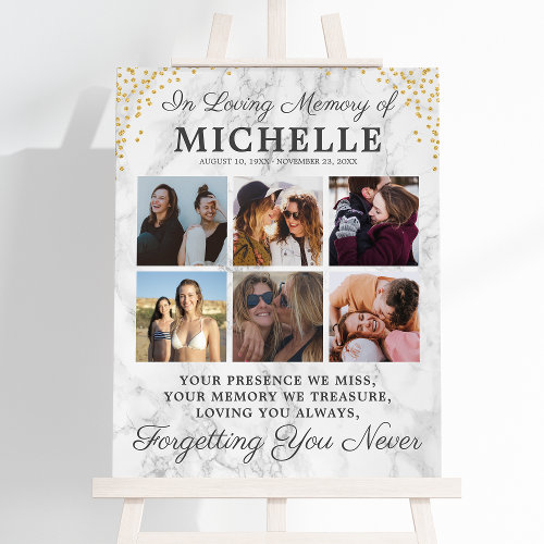 In Loving Memory Photo Funeral Foam Board