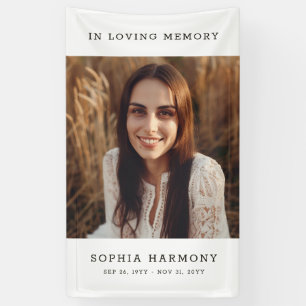 In Loving Memory Photo Funeral Memorial Banner