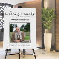 In Loving Memory Photo Funeral Memorial Board