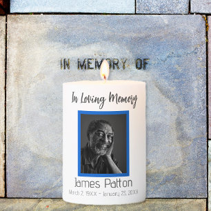 In Loving Memory Photo Funeral Memorial Candle