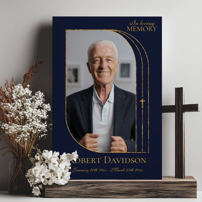 In Loving Memory Photo Funeral Memorial Custom  Foam Board (Perfect funeral decor)
