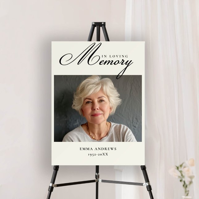 "In Loving Memory" Photo Funeral Memorial  Foam Board (Creator Uploaded)