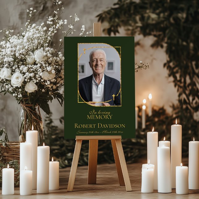 In Loving Memory Photo Funeral Memorial  Foam Board (Perfect funeral decor)