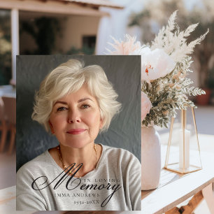 "In Loving Memory" Photo Funeral Memorial  Foam Board