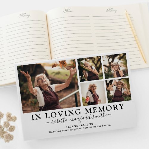 In Loving Memory Photo Funeral Memorial Guest Book