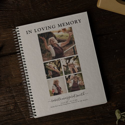 In Loving Memory Photo Funeral Memorial Guest Notebook