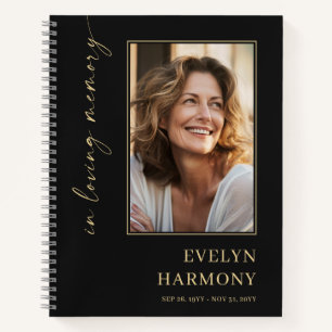 In Loving Memory Photo Funeral Memorial Notebook