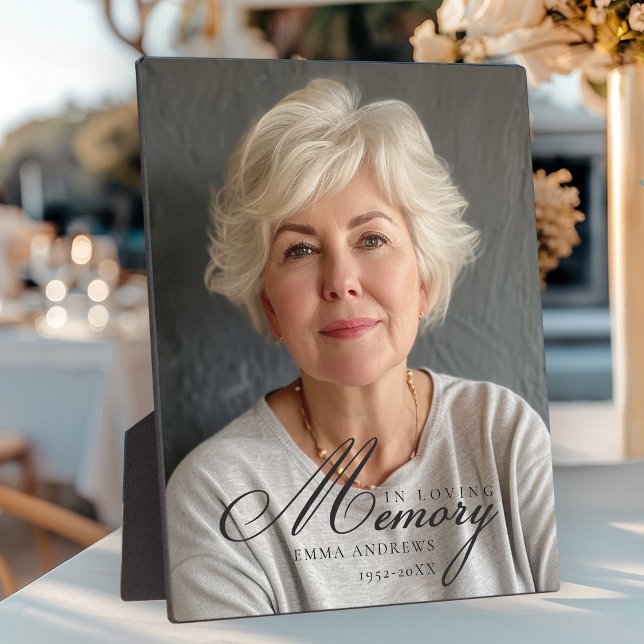 "In Loving Memory" Photo Funeral Memorial  Plaque (Creator Uploaded)
