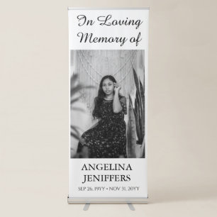 In Loving Memory Photo Funeral Memorial  Retractable Banner