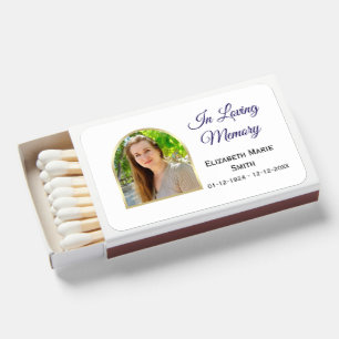 In Loving Memory Photo Funeral Memorial Service Matchboxes
