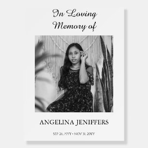 In Loving Memory Photo Funeral Memorial Sign