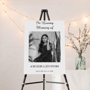 In Loving Memory Photo Funeral Memorial Sign
