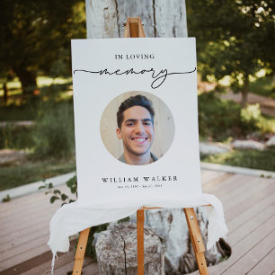 In Loving Memory Photo Funeral Memorial Sign
