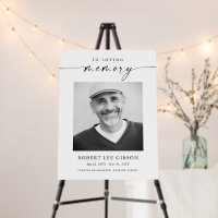 In Loving Memory Photo Funeral Memorial Sign