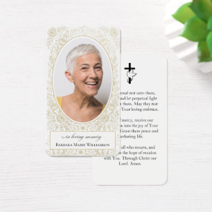 In Loving Memory Photo Funeral Prayer Card