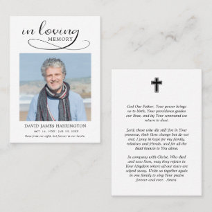 In Loving Memory Photo Funeral Prayer Card