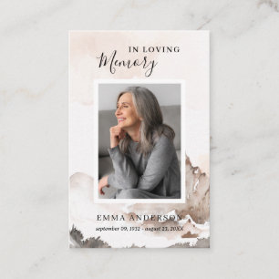In Loving Memory Photo Funeral Prayer Card