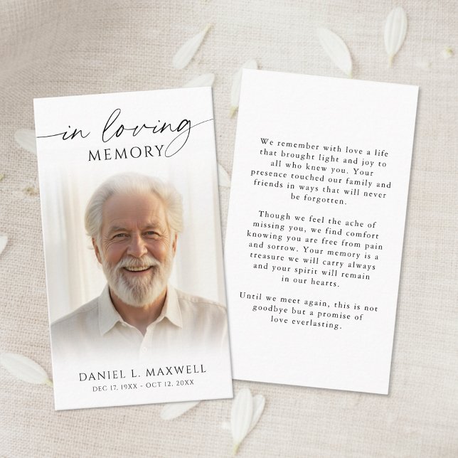 In Loving Memory Photo Funeral Prayer Card (Creator Uploaded)