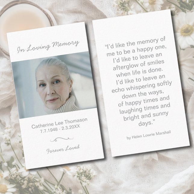 In Loving Memory Photo Funeral Prayer Card (In Loving Memory Photo Funeral Prayer Card
)