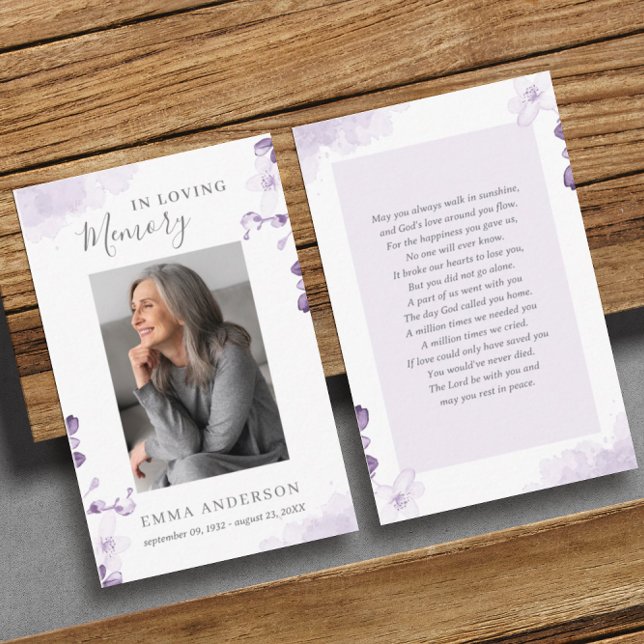 In Loving Memory | Photo Funeral Prayer Card (Creator Uploaded)