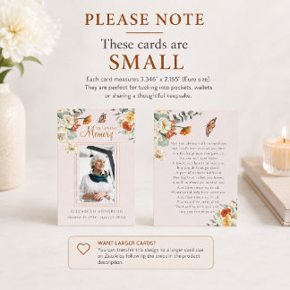 In Loving Memory | Photo Funeral Prayer Card