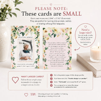 In Loving Memory | Photo Funeral Prayer Card