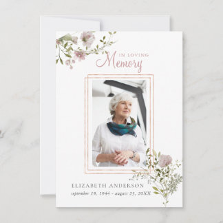 In Loving Memory | Photo Funeral Prayer Card