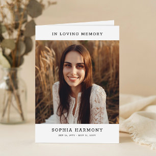 In Loving Memory Photo Funeral Program