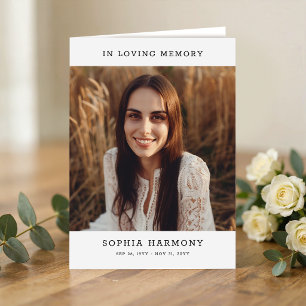 In Loving Memory Photo Funeral Program