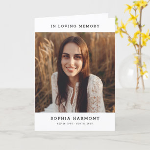 In Loving Memory Photo Funeral Program