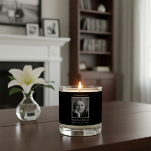 In Loving Memory Photo Funeral  Scented Candle