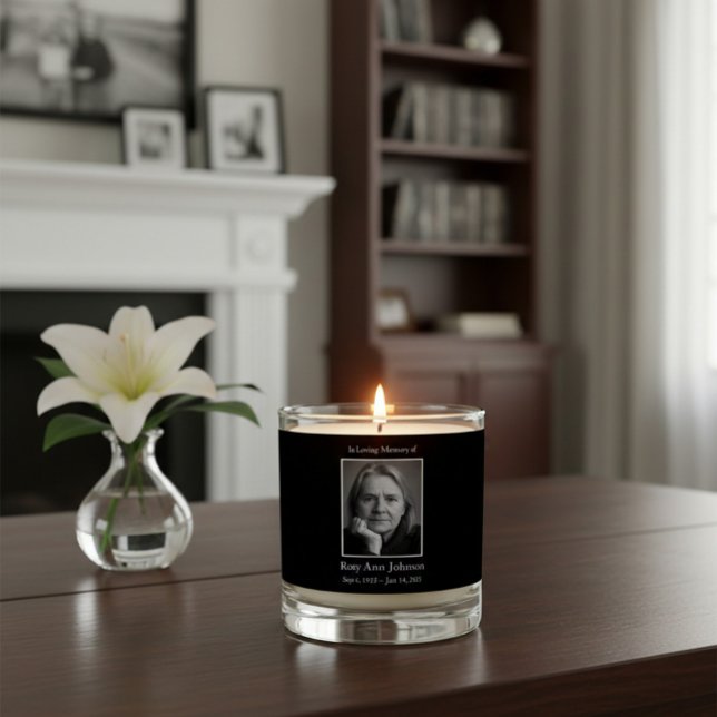 In Loving Memory Photo Funeral  Scented Candle (Creator Uploaded)