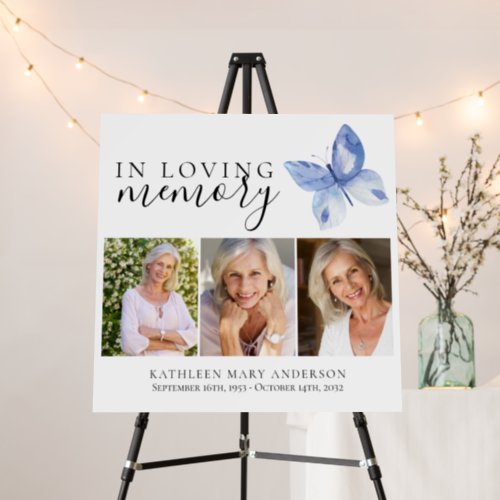 In Loving Memory Photo Funeral Sign