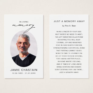 In Loving Memory Photo Funeral Sympathy Cards