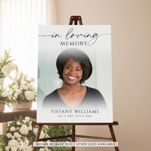 In Loving Memory Photo Funeral Welcome Sign