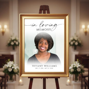 In Loving Memory Photo Funeral Welcome Sign