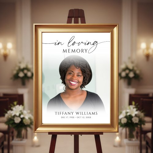 In Loving Memory Photo Funeral Welcome Sign