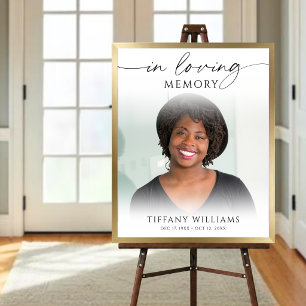 In Loving Memory Photo Funeral Welcome Sign
