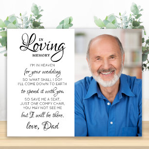 In Loving Memory Photo Heaven Wedding Memorial Foam Board