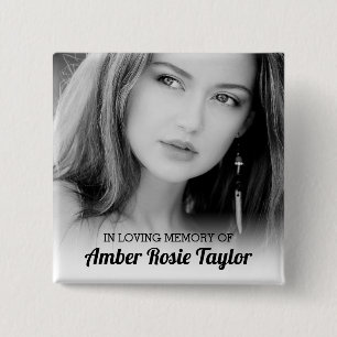 In Loving Memory   Photo Keepsake Button