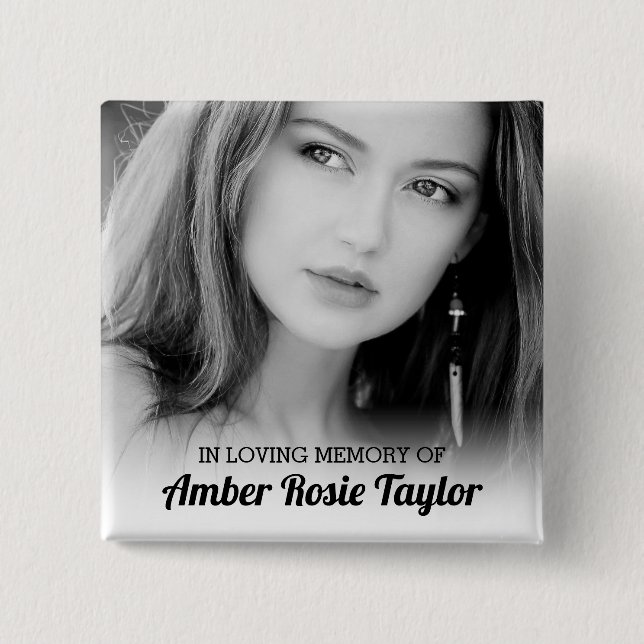 In Loving Memory | Photo Keepsake Button (Front)