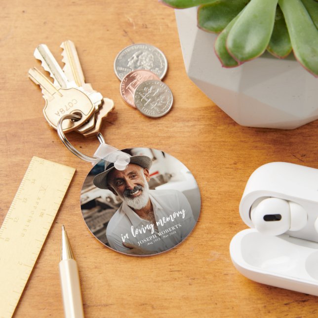 In Loving Memory Photo Keepsake Keychain (Desk)