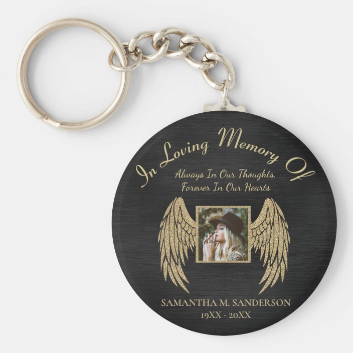 In Loving Memory Photo Keepsake Keychain