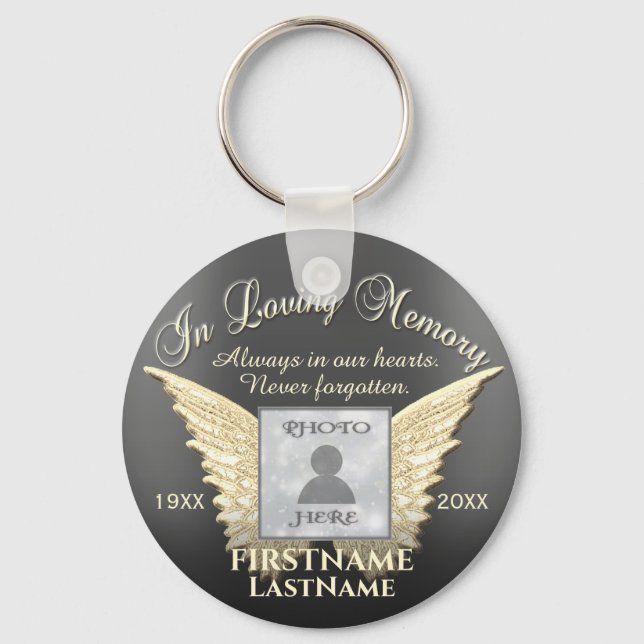 In Loving Memory Photo  Keychain (Front)