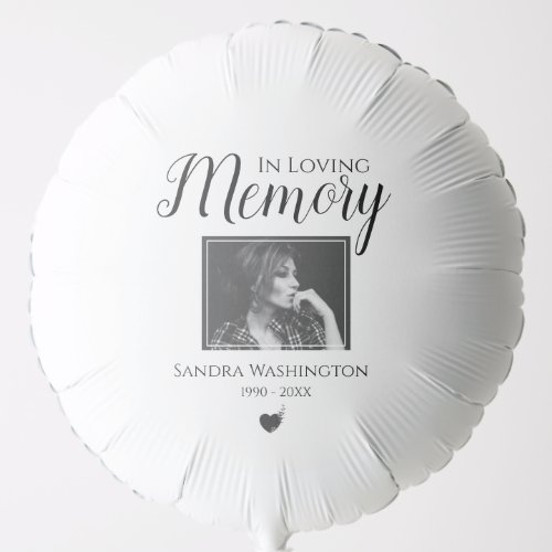 In Loving Memory  Photo Memorial Balloon