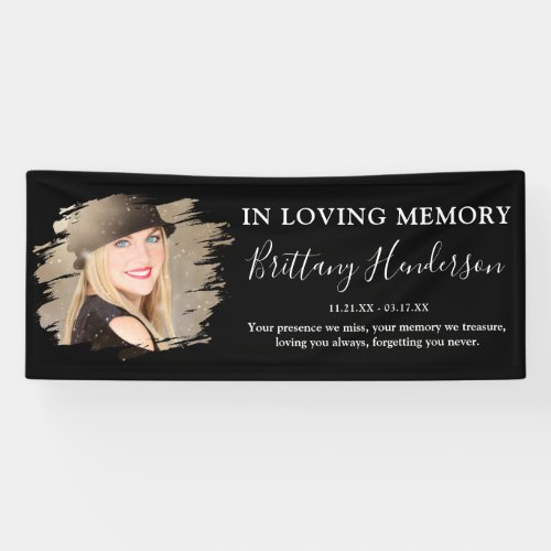 In Loving Memory  Photo Memorial Banner