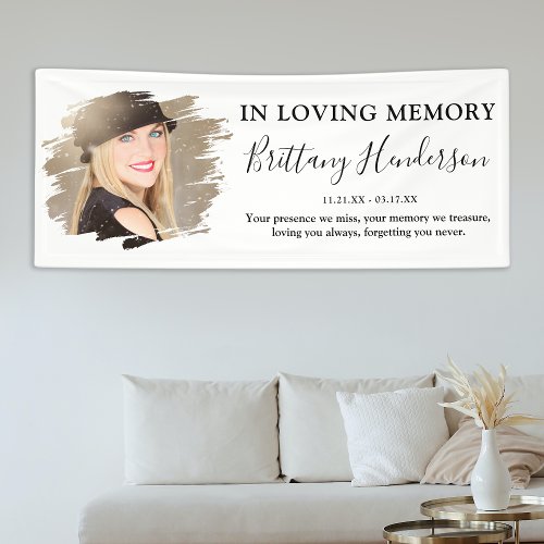 In Loving Memory  Photo Memorial Banner