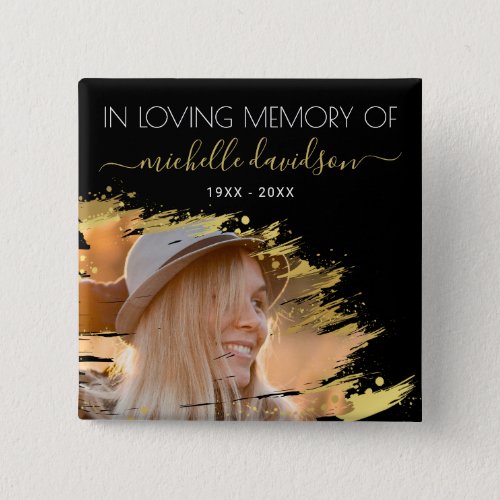 In Loving Memory Photo Memorial Button