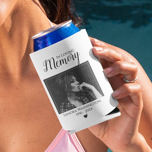 In Loving Memory  Photo Memorial Can Cooler