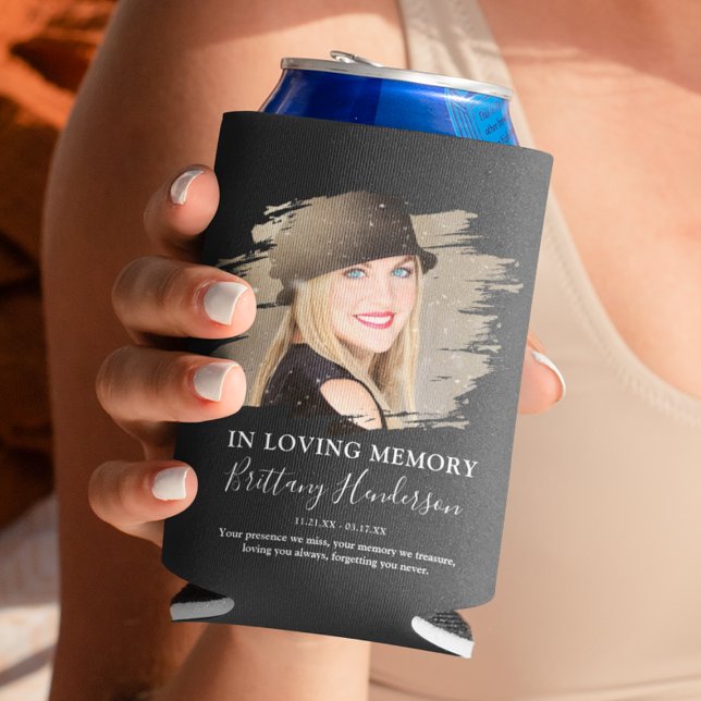In Loving Memory | Photo Memorial Can Cooler (Creator Uploaded)